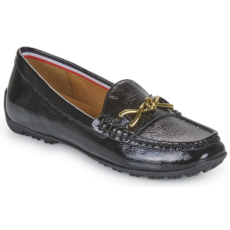 Geox Girls D Cosmopolis + Grip Moccasin, Black, 7 UK