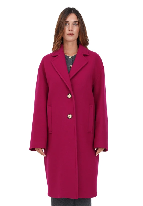 Pinko Enter Coat Cloth Woman - VIB_VIOLA BUGANVILLE - Size S