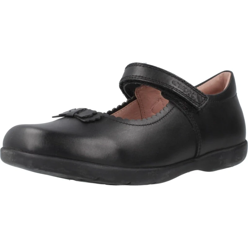 Geox Girls' J Naimara Girl A Ballet Flat, Black, 9.5 UK