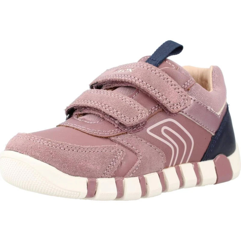 Geox Baby Girl's B Iupidoo C Trainers, Rose Smoke Navy, 3.5 UK - Image 1