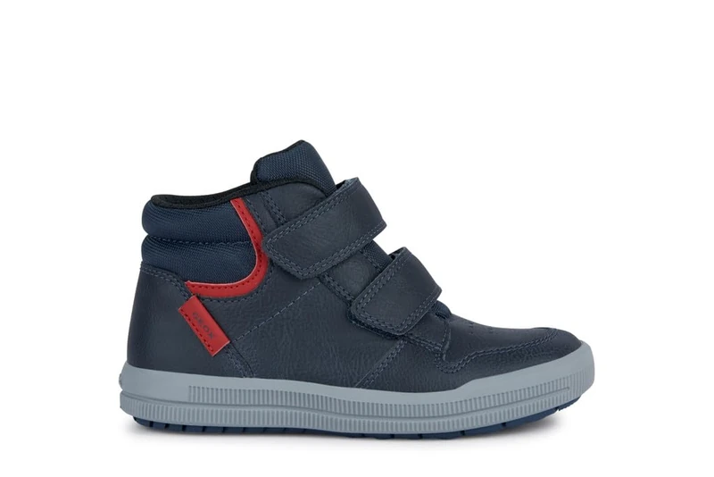 Geox Boys' J Arzach Boy Trainers, Navy red, 1 UK