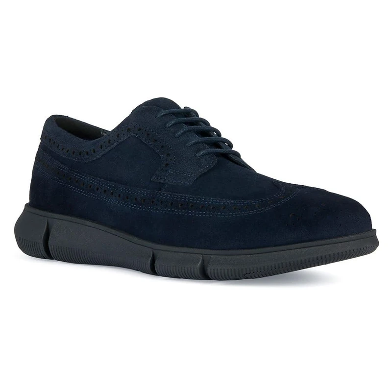 Geox Men's U Adacter F C Oxford Flat, Navy, 8 UK