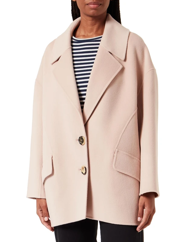 Pinko Women's Cibella Cappotto Diagonale BOU Kaban, D46_NUDO-Baby, L