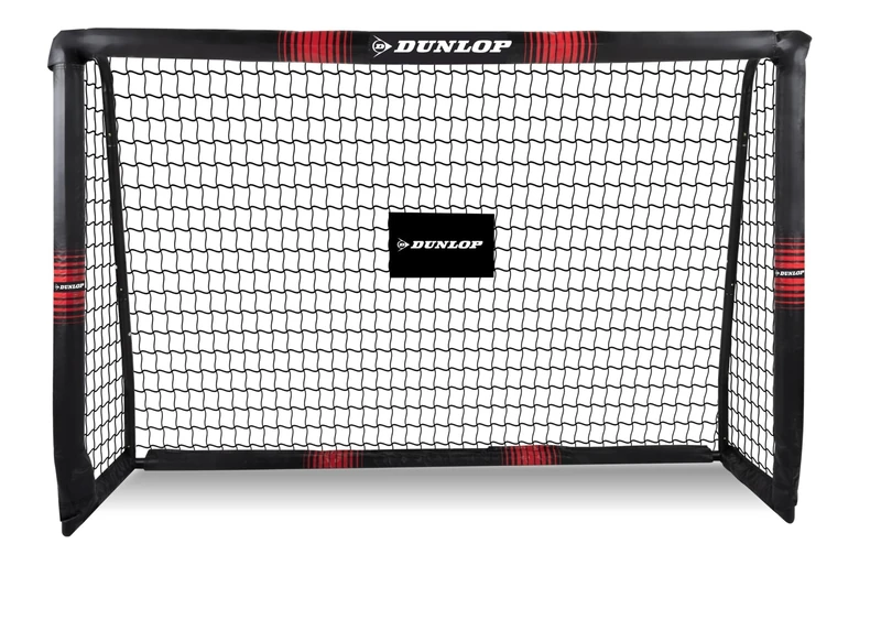 Dunlop Football Goal - Football Goal 180 x 120 x 60 cm - Football Goal - Football Goals for Garden Children and Adults - Football Training Accessories for Indoor and Outdoor Use - Metal - Black/Red