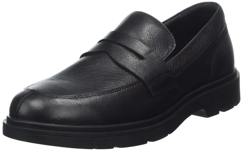 Geox Jungen U Spherica Ec1 A Moccasin, Black, 4.5 UK