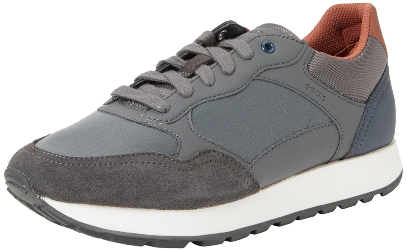 Geox Men's U Vicenda D Sneaker, Anthracite Navy, 8 UK - Image 1