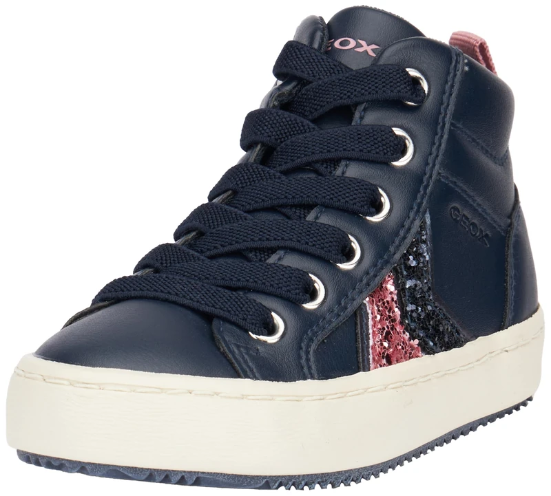 Geox Girls' J Kalispera Girl Trainers, Navy Dk Pink, 10 UK - Image 1