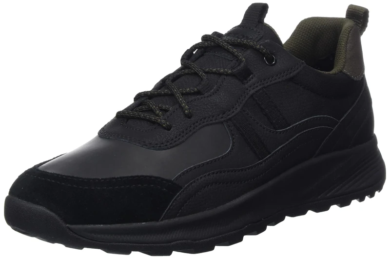 Geox Men's U Terrestre A Sneaker, Black, 8 UK