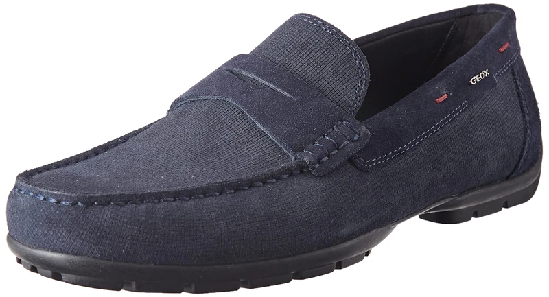 Geox Men's U Moner W 2fit D Moccasin, Navy, 6 UK