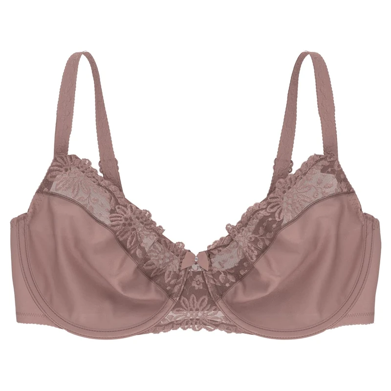 Triumph Womens Ladyform Soft W X Minimizer Bra, Chocolate Mousse, 36D UK