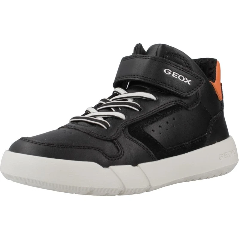Geox Men's J Hyroo Boy A Trainers, Black/Orange, 37 EU