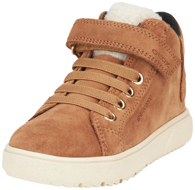 Geox Girls J Theleven Girl WpfSneaker, Whisky Brown, 3 UK