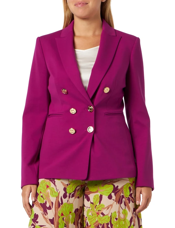 Pinko Woman Mediani Top Punto Milano Tecni Shirt, Vib_Viola Buganville, 36