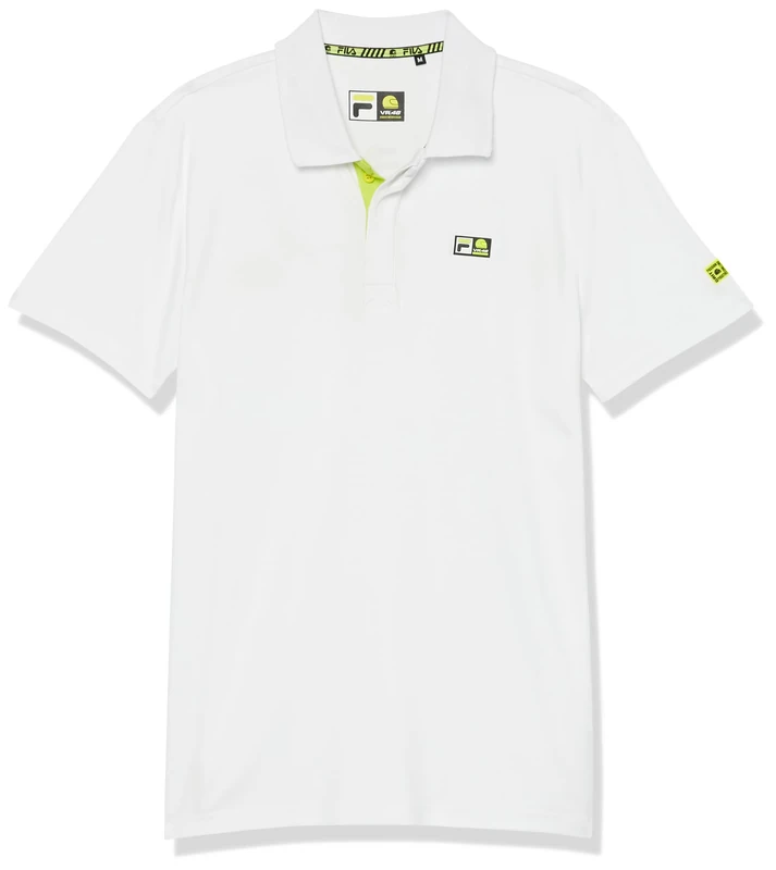 VR 46 Men's Row Vr46 Riders Academy Polo Shirt, White, M