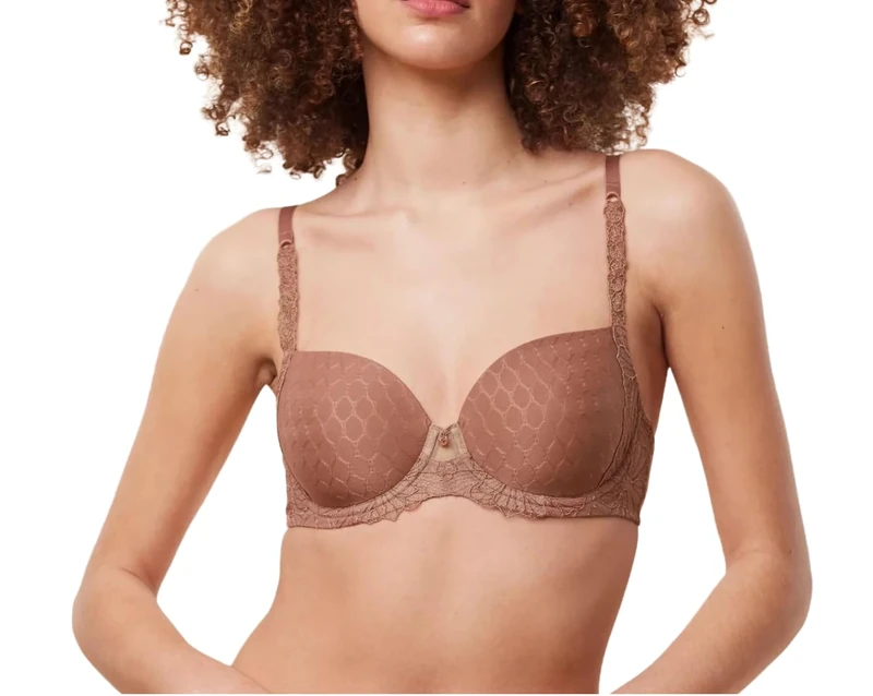 Triumph Womens Azalea Florale Wp Bra, Toasted Almond, 36DD UK