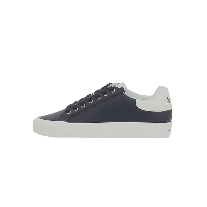 Armani Exchange Men's Side Polka dot Logo, Back Colour Insert, Low top Trainers, Blau, 7 UK