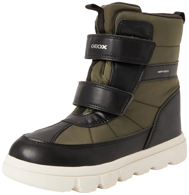 Geox J Willaboom Boy B Ab Ankle Boot, Black Military, 2.5 UK