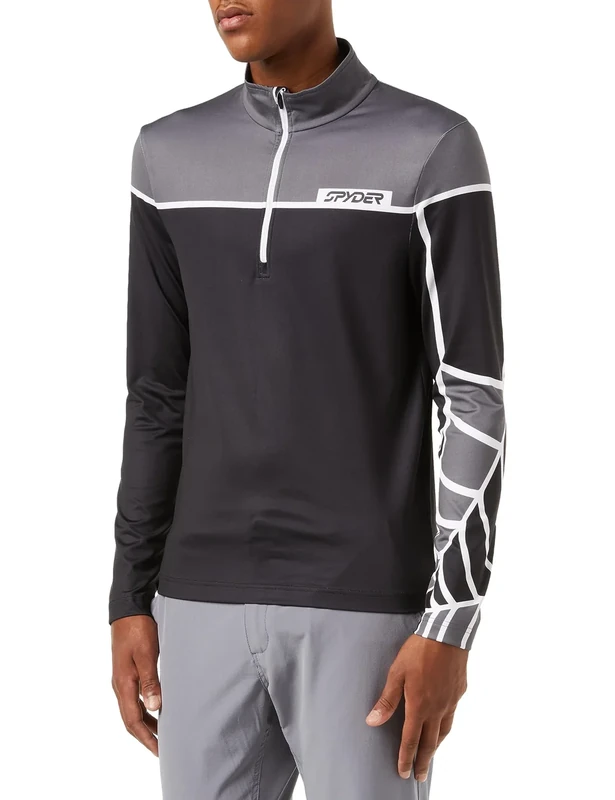 Spyder Capitol Zip T-Neck, Men, Black, S