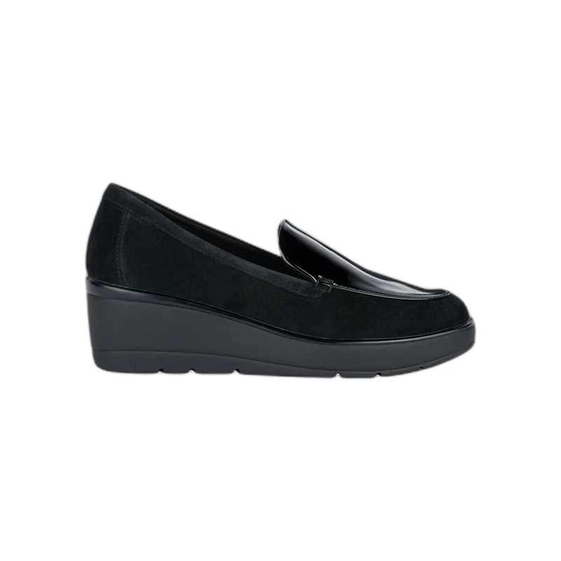 Geox Girls D Ilde B Moccasin, Black, 4 UK