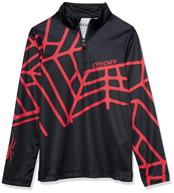 Spyder RADIAL ZIP T-NECK, Boy's, Black, S