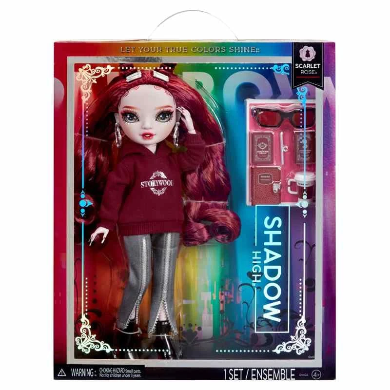 Rainbow High Shadow High Series 3 - Scarlett - Maroon Fashion Doll - Fashionable Outfit & 10+ Colourful Play Accessories - Great for Kids 4-12 Years Old & Collectors