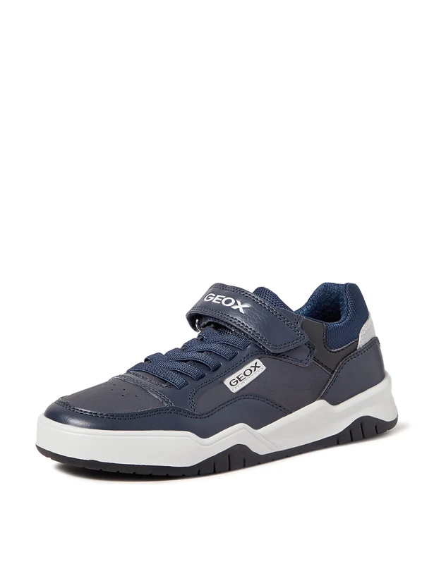 Geox Boys J Perth Boy Sneaker, Navy Lt Grey, 2.5 UK