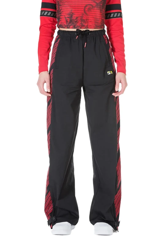 VR46 VR 46 Women's Jogger Fila Riders Academy Pants, Black, XL