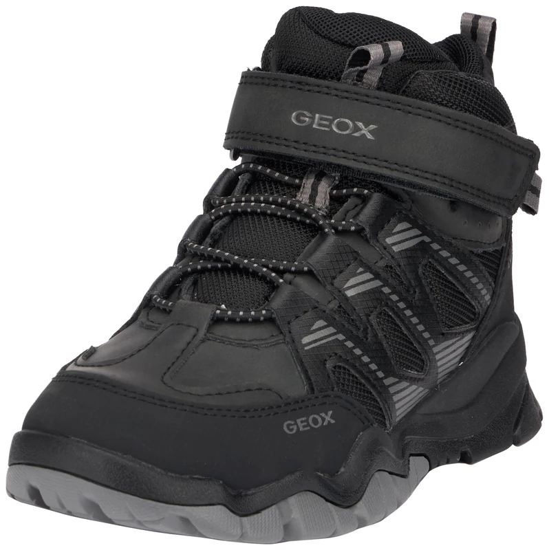 Geox Men's J Montrack Boy B Abx Trainers, black, 2.5 UK