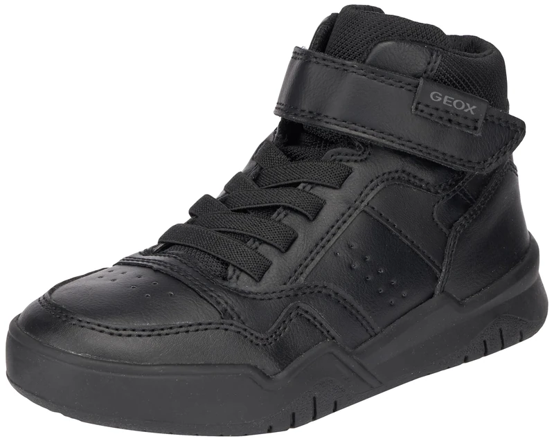 Geox Men's J Perth Boy FSneaker, Black, 8.5 UK