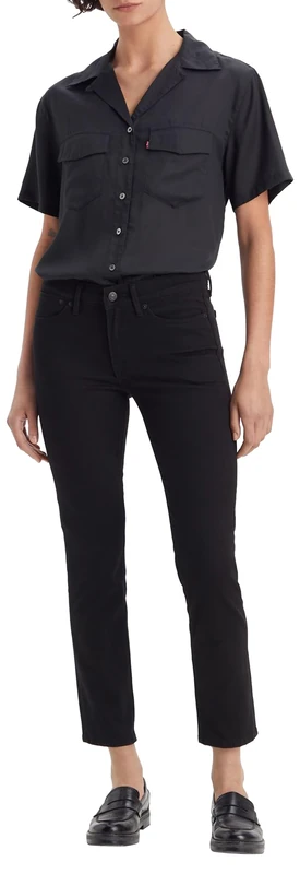Levi's Women's 712 Slim Fit Jeans, Night is Black, 26W / 32L - Image 1