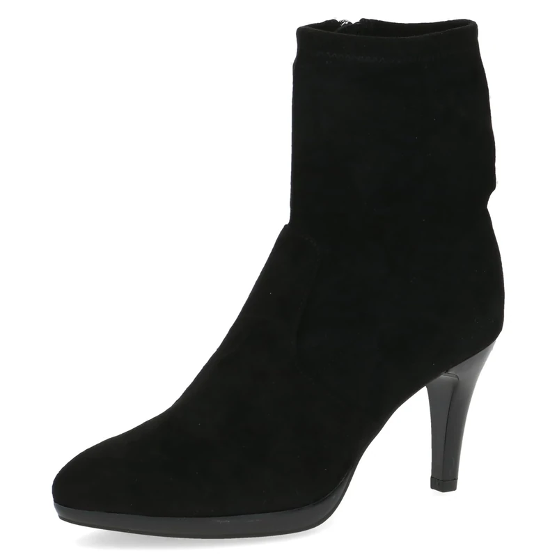 CAPRICE Women's ankle boots with heel Memotion elegant cone heel Width G, Black (Black Stretch), 5 UK - Image 1