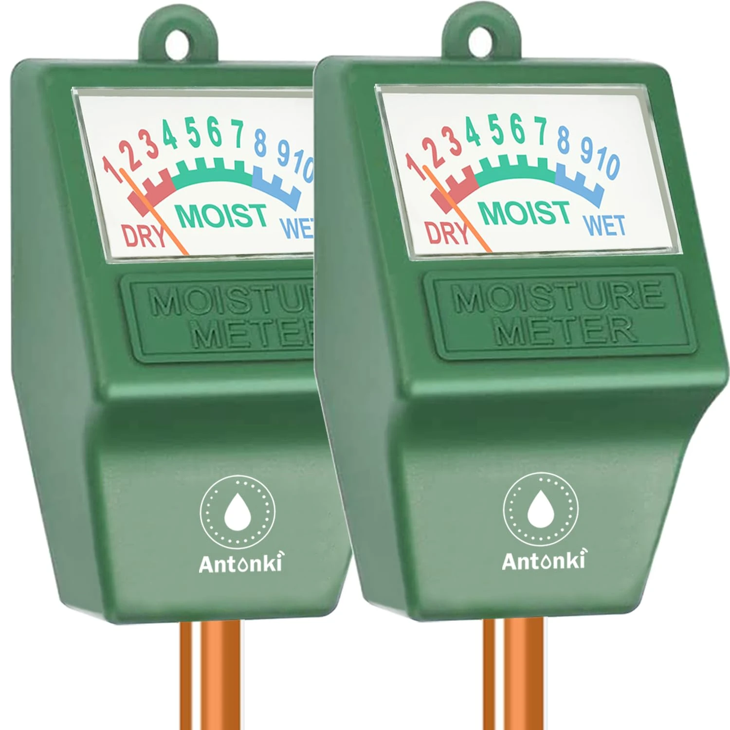 Antonki 2 Pack Plant Water Meter, Soil Moisture Tester Hygrometer Sensor, Soil Water Monitor Kit for Outdoor and Indoor Potted Plants, Flower, Gardening, Farming - No Battery Required
