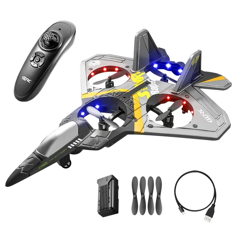 ONMDQS V17 RC Plane - 360 Spin, Gravity Sensing, 2.4GHz Light