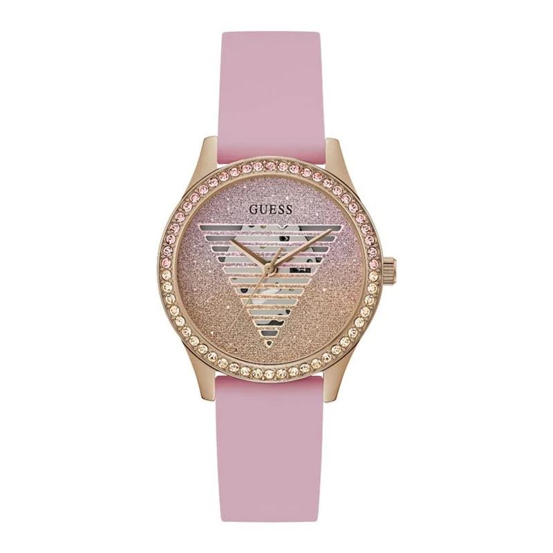 GUESS Women Analog Quartz Watch with Silicone Strap GW0530L4