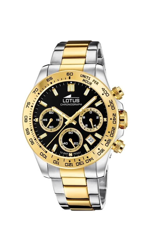 LOTUS Men's Watch 18913, Silver-Gold-Black, Bracelet