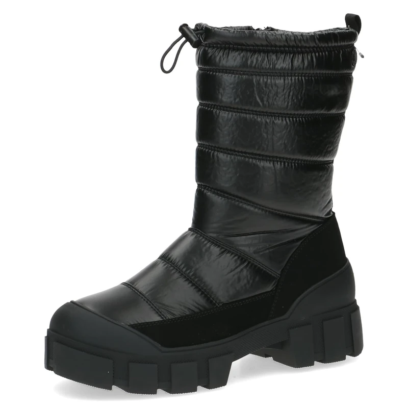 CAPRICE Women's winter boots with heel Climotion Lined Platform Width G, Black (Black Comb), 6 UK