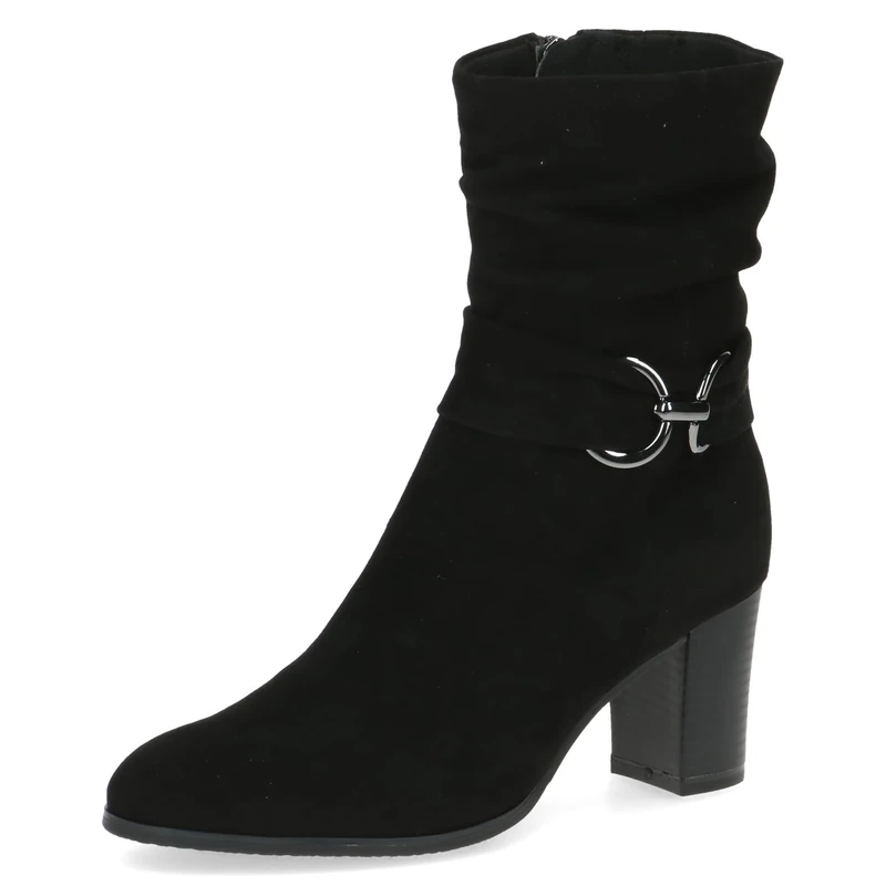 Caprice Women's ankle boots with heel Memotion in suede block heel Width G, Black (Black Suede), 6.5 UK - Image 1