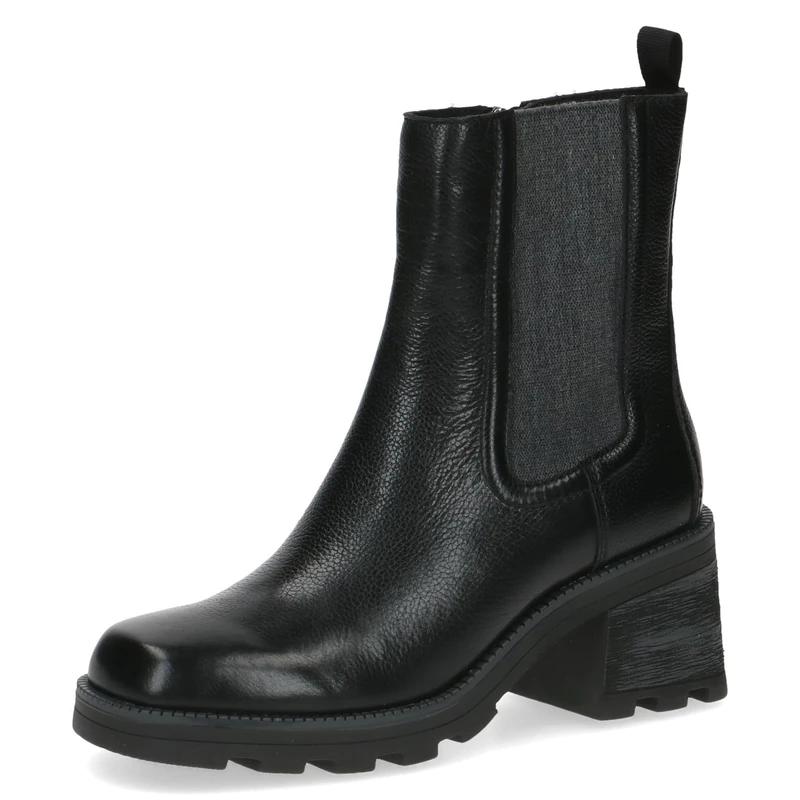 CAPRICE Women's ankle boots with heel Block heel Elegant, Black (Black Nappa), 6.5 UK