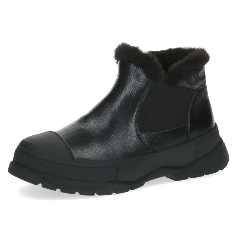 Caprice Women's ankle boots without heel Climotion made of leather Lined Width G, Black (Black Nappa), 4 UK