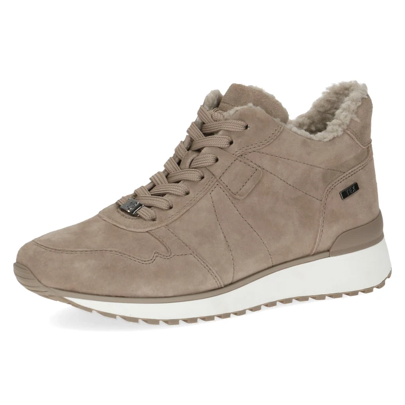 Caprice Women's high-top Sneakers with Lining Made of Leather Water-Repellent, Brown (Mud Suede), 5 UK