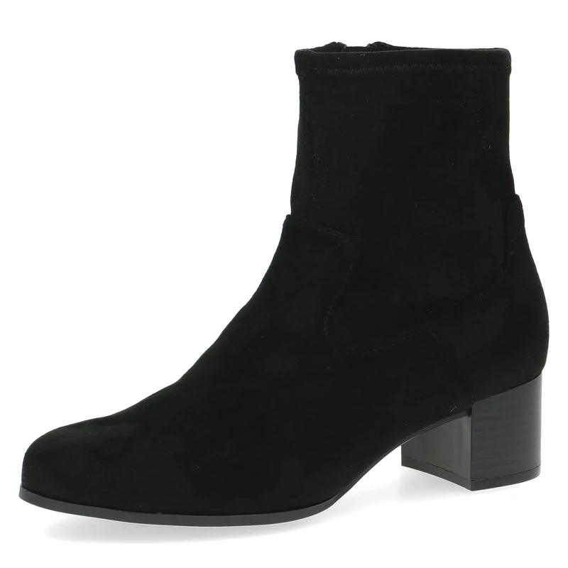 CAPRICE Ankle Boots 9-25316-41 G Width, Black stretch., 7.5 UK