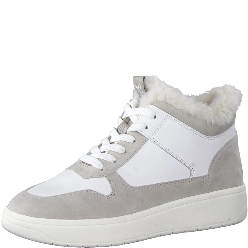 Caprice Women's high-top sneakers with lining Winter, Multicolor (Lt.Grey/White), 6.5 UK