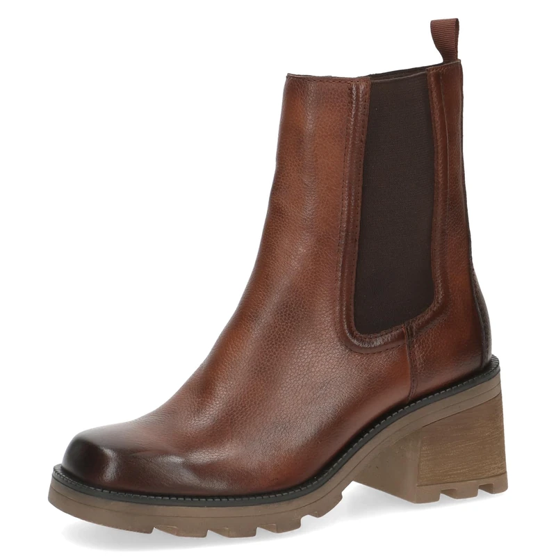 CAPRICE Ankle Boots 9-25425-41 G Width, Cognac Nappa, 6.5 UK
