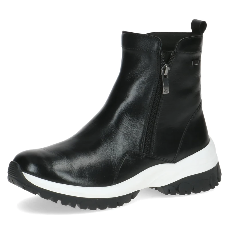 CAPRICE Women's 9-26204-41 Flat lace-up Ankle Boots, Black (Black Nappa), 4 UK