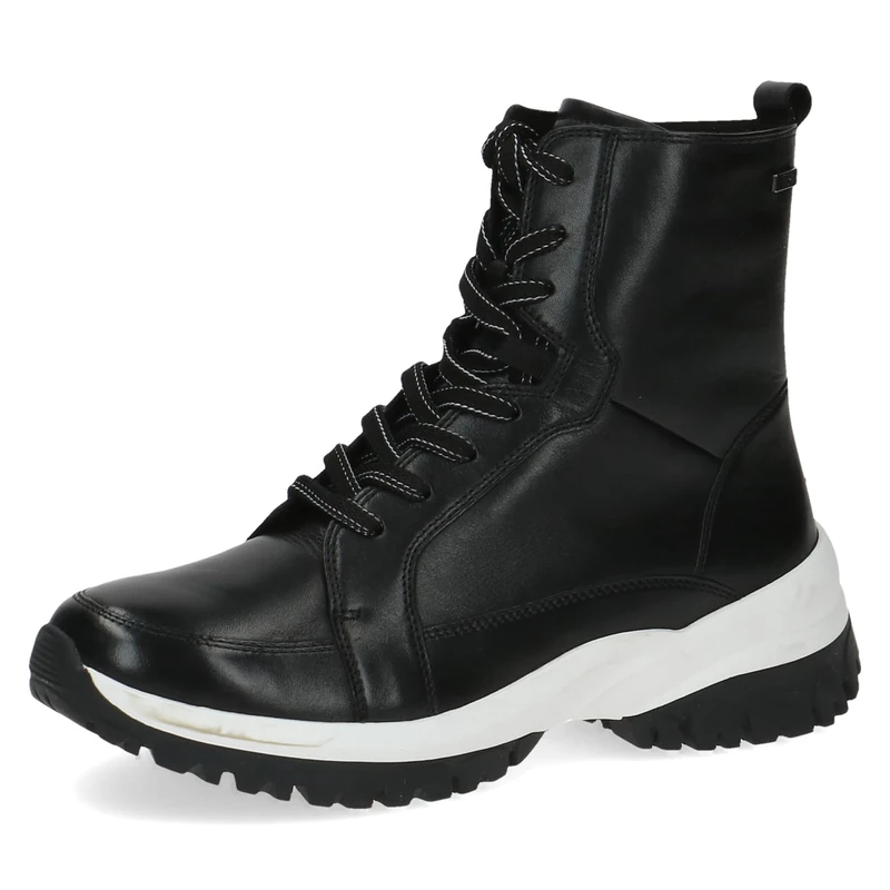 Caprice Women's ankle boots lace-up Airmotion made of leather with zipper Width G, Black (Black Nappa), 4 UK - Image 1