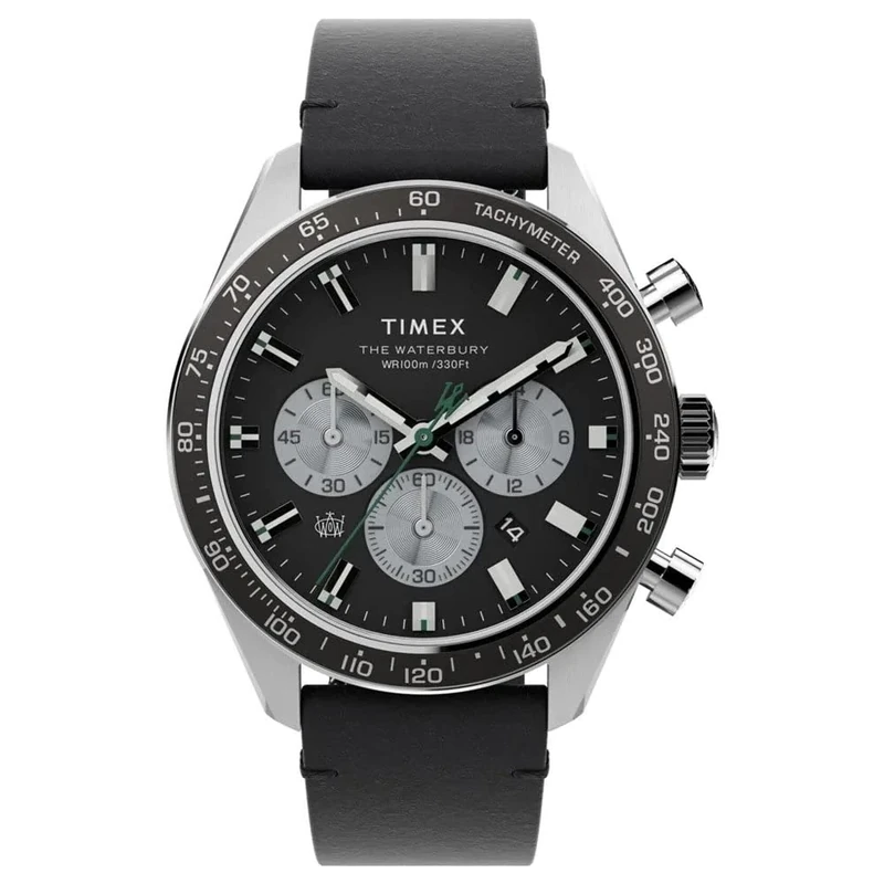 Timex Men's Chronograph Quartz Watch with Leather Strap TW2V42500