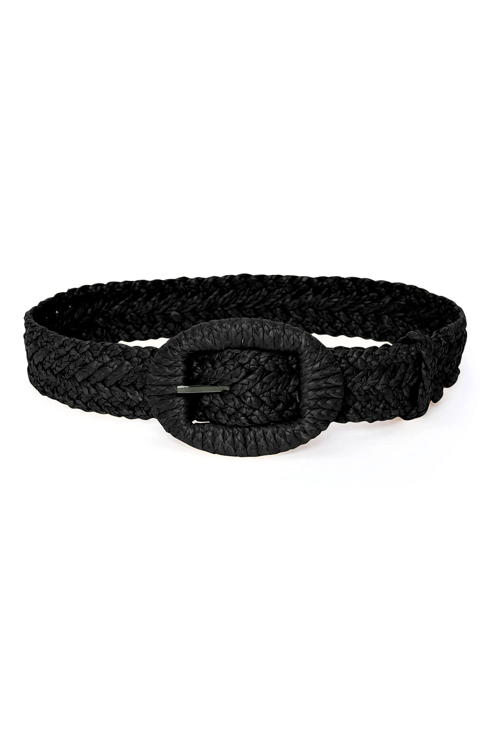 Altuzarra Raffia Belt, S, Black