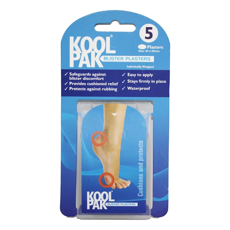 Koolpak Blister Plasters - 4.4cm x 6.0cm (Pk 5) - Pack of 12 - Image 1