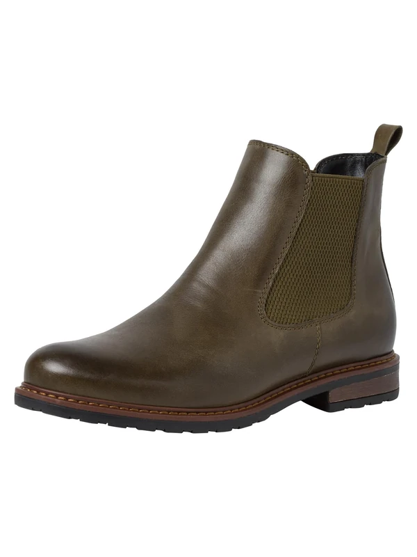 Tamaris Damen 1-1-25056-41, Chelsea Boot, OLIVE LEATHER,