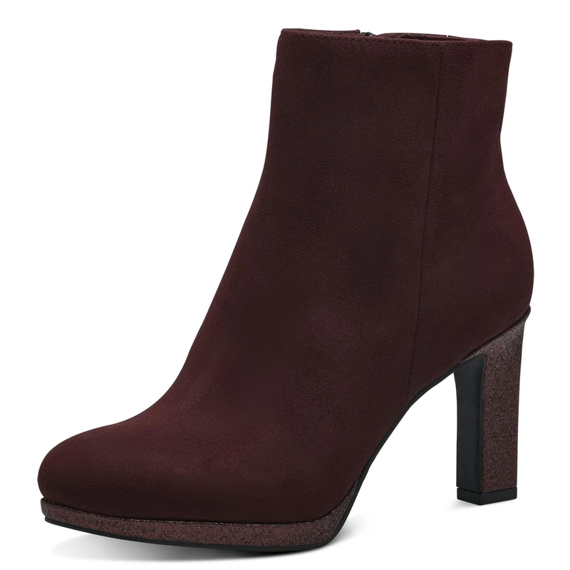 MARCO TOZZI Women's 2-25341-41 Boot Heel, Bordeaux Comb, 6.5